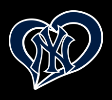 New York Yankees Heart Logo custom vinyl decal