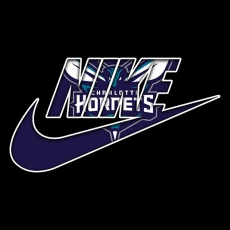 Charlotte Hornets Nike logo heat sticker