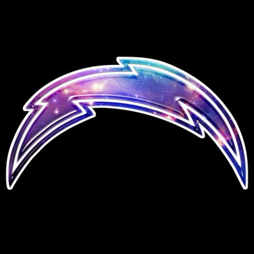 Galaxy Los Angeles Chargers Logo heat sticker