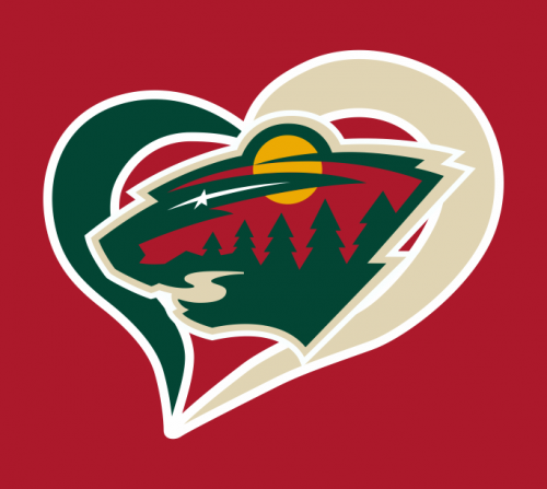 Minnesota Wild Heart Logo custom vinyl decal