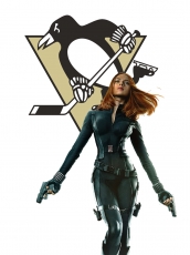 Pittsburgh Penguins Black Widow Logo custom vinyl decal
