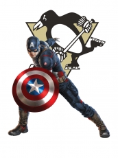 Pittsburgh Penguins Captain America Logo custom vinyl decal