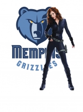 Memphis Grizzlies Black Widow Logo heat sticker