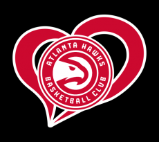 Atlanta Hawks Heart Logo heat sticker