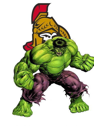 Ottawa Senators Hulk Logo heat sticker