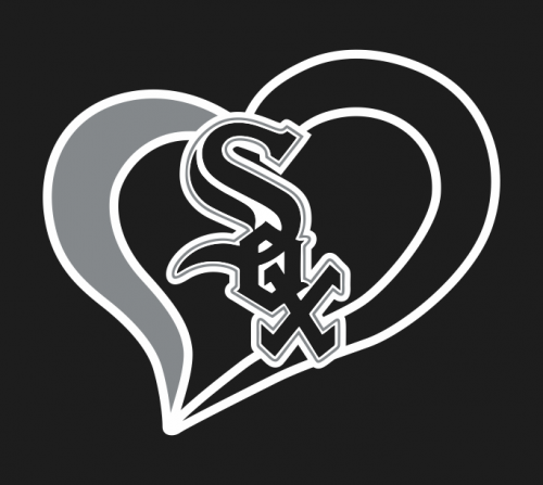 Chicago White sox Heart Logo custom vinyl decal