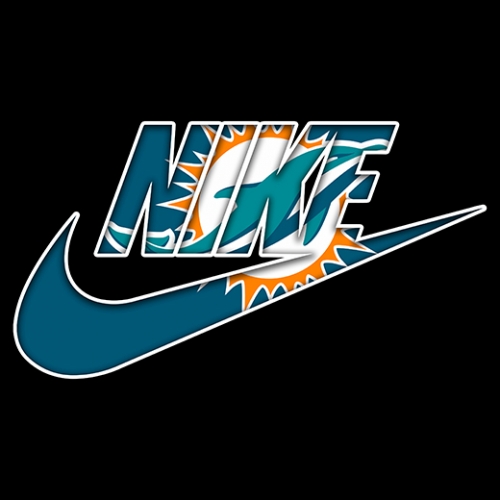 Miami Dolphins Nike logo custom vinyl decal