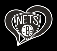 Brooklyn Nets Heart Logo custom vinyl decal