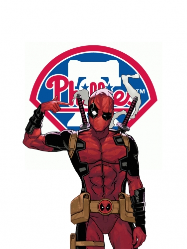 Philadelphia Phillies Deadpool Logo heat sticker