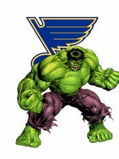 St. Louis Blues Hulk Logo heat sticker