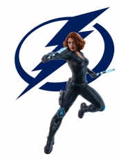 Tampa Bay Lightning Black Widow Logo heat sticker