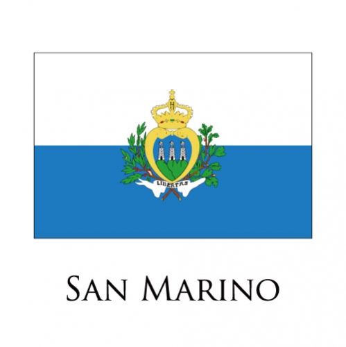 San marino flag logo custom vinyl decal