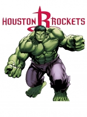 Houston Rockets Hulk Logo heat sticker