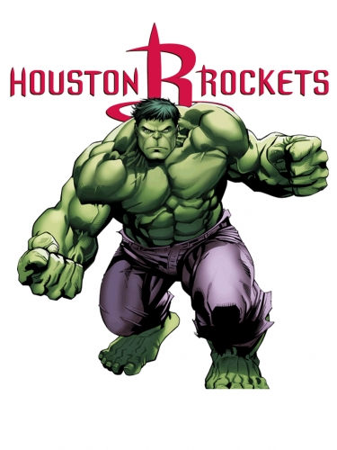 Houston Rockets Hulk Logo heat sticker