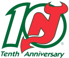 New Jersey Devils 1991 92 Anniversary Logo custom vinyl decal