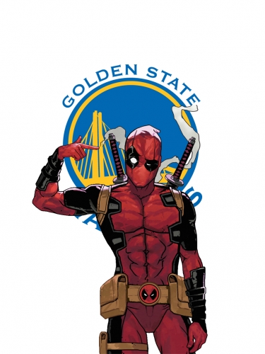 Golden State Warriors Deadpool Logo custom vinyl decal