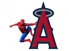 Los Angeles Angels of Anaheim Spider Man Logo heat sticker