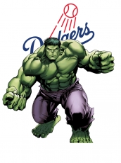 Los Angeles Dodgers Hulk Logo heat sticker