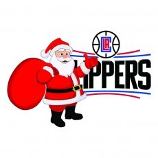 Los Angeles Clippers Santa Claus Logo heat sticker