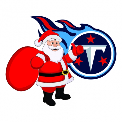 Tennessee Titans Santa Claus Logo heat sticker