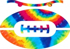 New York Jets rainbow spiral tie-dye logo heat sticker