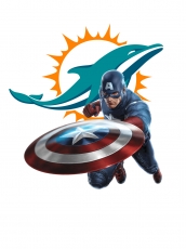 Miami Dolphins Captain America Logo custom vinyl decal