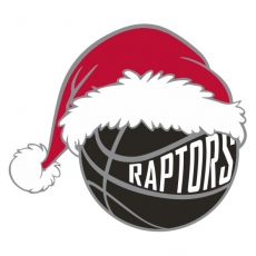 Toronto Raptors Basketball Christmas hat logo heat sticker