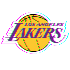Phantom Los Angeles Lakers logo heat sticker
