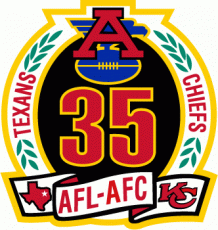 Kansas City Chiefs 1994 Anniversary Logo custom vinyl decal