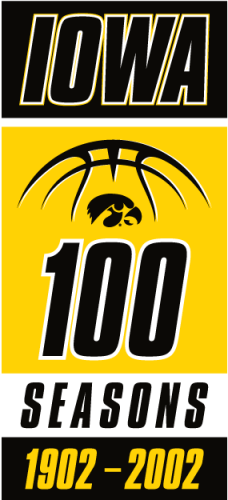 Iowa Hawkeyes 2002 Anniversary Logo custom vinyl decal