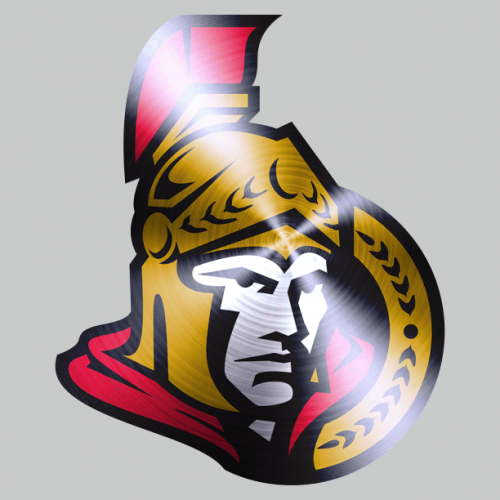 Ottawa Senators Stainless steel logo heat sticker