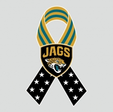Jacksonville Jaguars Ribbon American Flag logo custom vinyl decal