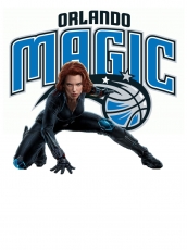 Orlando Magic Black Widow Logo heat sticker