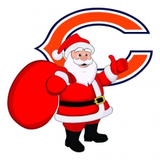 Chicago Bears Santa Claus Logo heat sticker