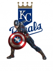 Kansas City Royals Captain America Logo heat sticker
