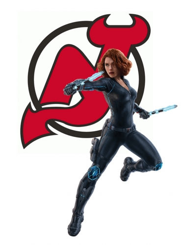 New Jersey Devils Black Widow Logo custom vinyl decal