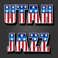 Utah Jazz American Captain Logo heat sticker