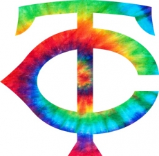 Minnesota Twins rainbow spiral tie-dye logo custom vinyl decal