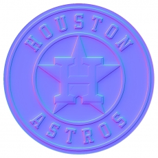 Houston Sstros Colorful Embossed Logo custom vinyl decal