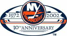 New York Islanders 2001 02 Anniversary Logo heat sticker