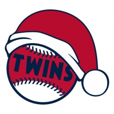 Minnesota Twins Baseball Christmas hat logo heat sticker