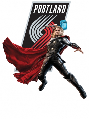 Portland Trail Blazers Thor Logo heat sticker