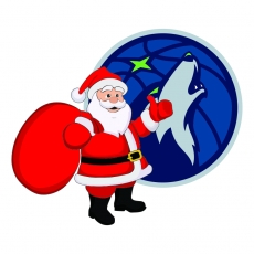 Minnesota Timberwolves Santa Claus Logo custom vinyl decal