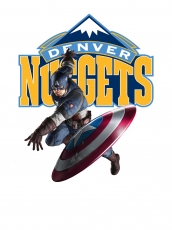 Denver Nuggets Captain America Logo heat sticker