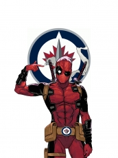 Winnipeg Jets Deadpool Logo heat sticker