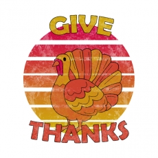 Thanksgiving Day Logo 02 custom vinyl decal