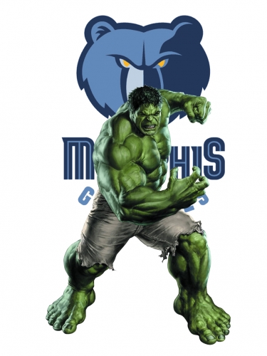 Memphis Grizzlies Hulk Logo heat sticker