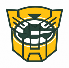 Autobots Green Bay Packers logo heat sticker