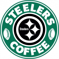 Pittsburgh Steelers starbucks coffee logo heat sticker