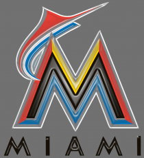 Miami Marlins Plastic Effect Logo heat sticker